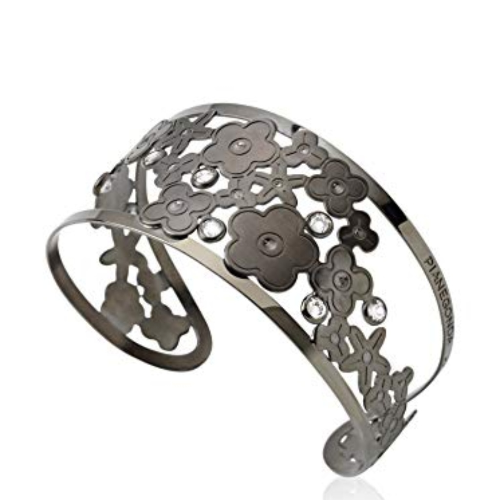 Pianegonda Beloved Gunmetal Floral Bracelet